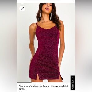 Lulus Sparkly Sleeveless Mini Dress